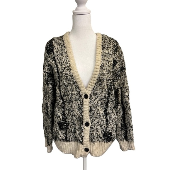 IRO Black and off white Knit Cardigan - Picture 1 of 10